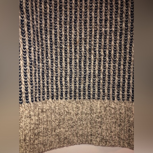 Vintage L.L.Bean wool fisherman knit sweater Freeport Maine blue grey - Picture 5 of 14